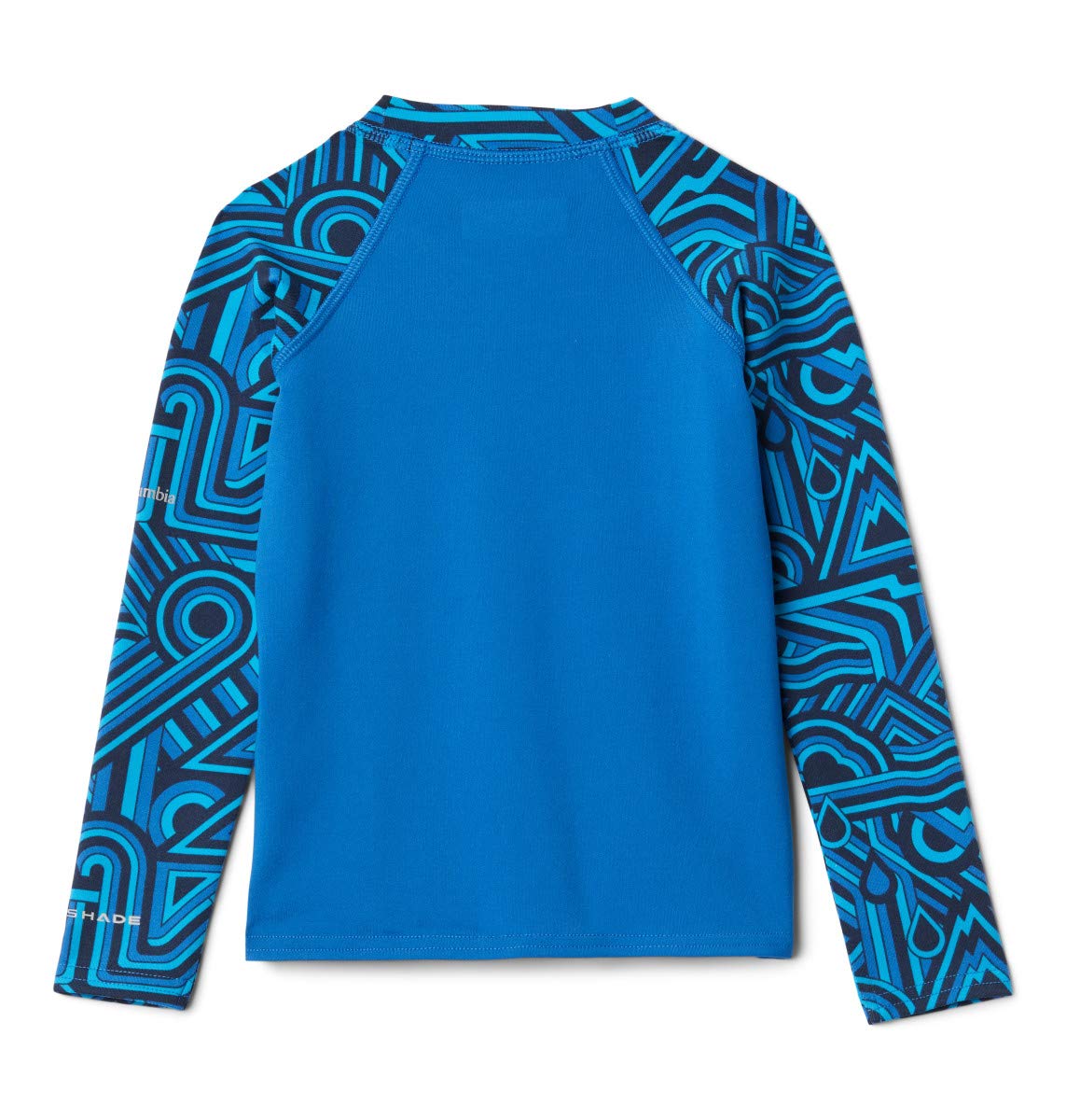 Columbia Toddler Unisex Sandy Shores Printed Long Sleeve Sunguard, Bright Indigo Geo Elements/Bright Indigo, 4T