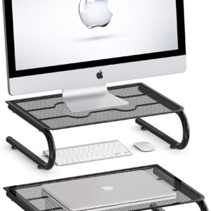 Simple Houseware Mesh Monitor Stand Riser - 2 Pack