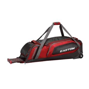 easton matrix bat and equipment wheeled bag, red