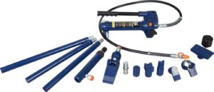 tce at70401su torin portable hydraulic ram: auto body frame repair kit with blow mold carrying storage case, 4 ton (8,000 lb) capacity, blue