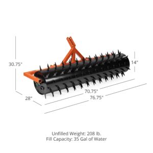 Titan Attachments 6 ft Terra Monster Dirt Grader and Leveler, Skid Steer Quick Tach Landscape Equipment, Loosen Dirt for Seedbeds