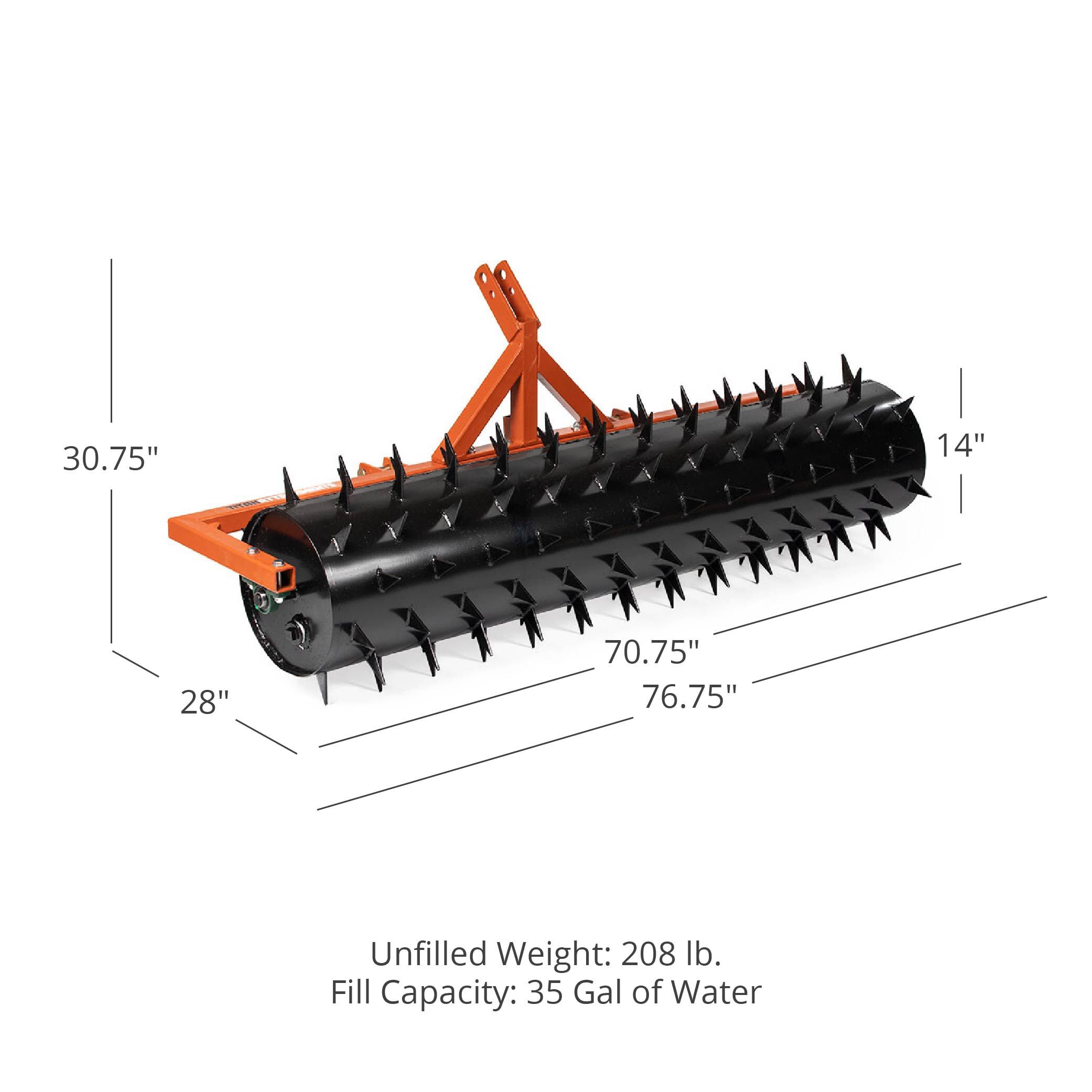 Titan Attachments 6 ft Terra Monster Dirt Grader and Leveler, Skid Steer Quick Tach Landscape Equipment, Loosen Dirt for Seedbeds