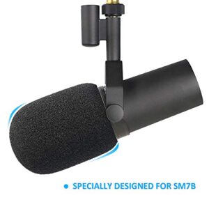 YOUSHARES SM7B Pop Filter for Shure SM7B Mic, SM7B Windscreen Compatible with Shure SM7B Dynamic Vocal Microphone. RK345 and A7WS windscreen Replacement