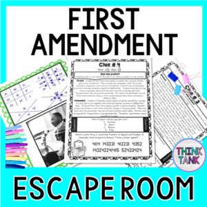 first amendment escape room - bill of rights activity