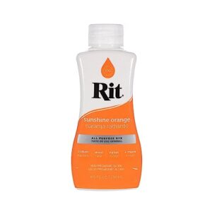 rit dye liquid – wide selection of colors – 8 oz. (sunshine orange)