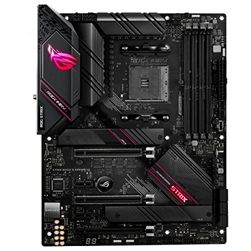 ROG Strix B550-E Gaming AMD Ryzen AM4 ATX Motherboard (PCIe 4.0, 16 Power Stages, Intel WiFi 6, Intel 2.5 Gb Ethernet, Dual M.2, OptiMem II, AI Noise-Canceling Microphone, USB 3.2 Gen 2 & Aura Sync)