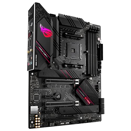 ROG Strix B550-E Gaming AMD Ryzen AM4 ATX Motherboard (PCIe 4.0, 16 Power Stages, Intel WiFi 6, Intel 2.5 Gb Ethernet, Dual M.2, OptiMem II, AI Noise-Canceling Microphone, USB 3.2 Gen 2 & Aura Sync)