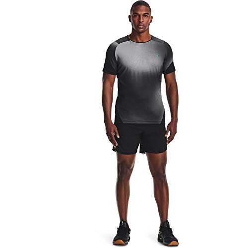 Under Armour Rush Heatgear 2.0 Print Short Sleeve T-shirt, Black (001)/Black, Medium