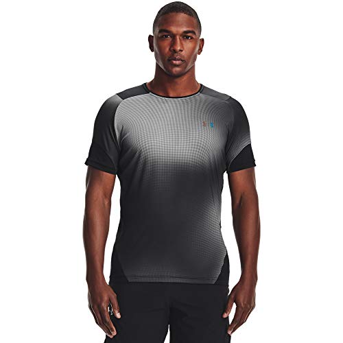 Under Armour Rush Heatgear 2.0 Print Short Sleeve T-shirt, Black (001)/Black, Medium