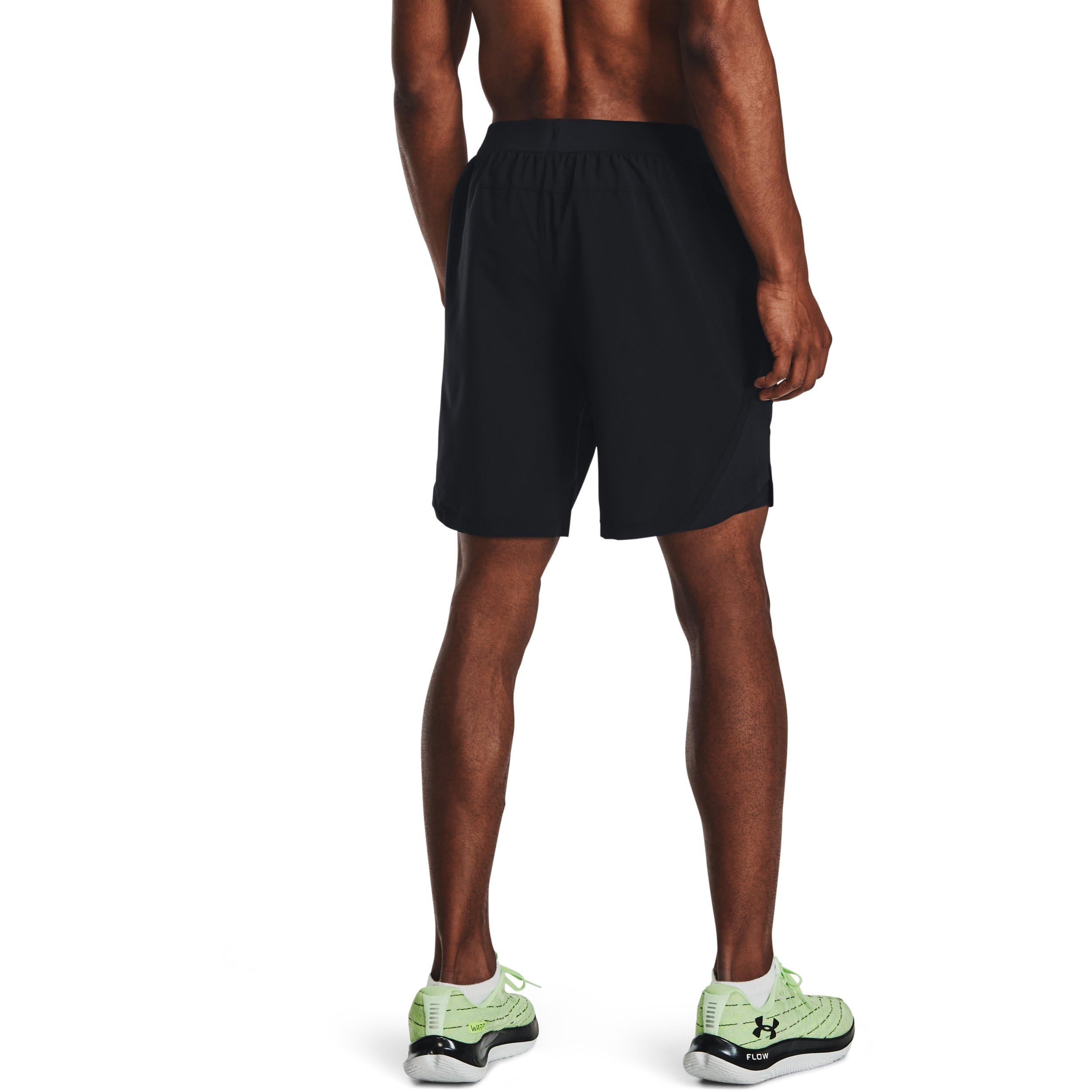 Under Armour Men's Launch Run 7-Inch 2-in-1 Shorts , Black (001)/Reflective , Large