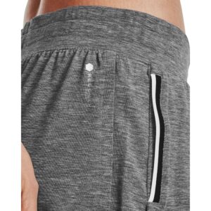 Under Armour Recover Sleep Shorts, Black Fade Heather (001)/Metallic Silver, Medium