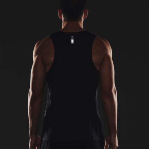 Under Armour Streaker Singlet, Black (001)/Reflective, Medium