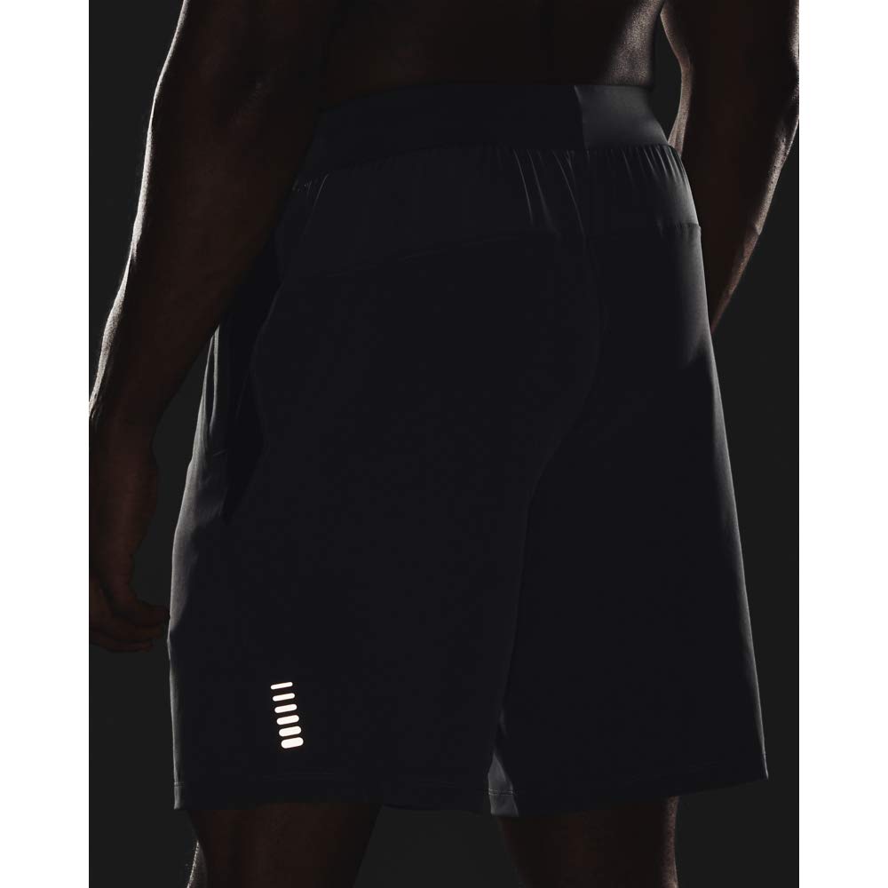 Under Armour Qualifier Speedpocket 9-inch Linerless Shorts, Pitch Gray (012)/Black, Large