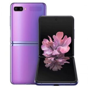 samsung galaxy z flip factory unlocked cell phone |us version - single sim | 256gb of storage | folding glass technology | long-lasting battery | us warranty | mirror purple (renewed)