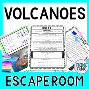 volcanoes escape room - natural disasters activity