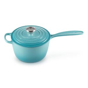 Le Creuset Enameled Cast Iron Signature Saucepan, 2.25 qt., Caribbean