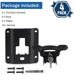 Bed Tie Down Anchors for Ford F150 F250 F350 2015-2021 Truck Cargo Bed Tie Downs Boxlink Cleats with Plates, Replacement for FL3Z99000A64B FL3Z-9928408-AB