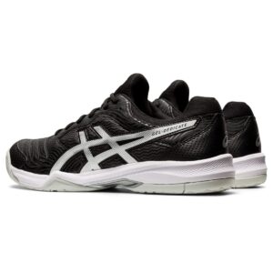 asics men's gel-dedicate 6 tennis shoes, 10.5, black/white