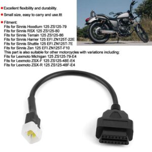 Diagnostics 6 Pin to OBD2 16 Pin Adaptor Cable OBD2 Diagnostic Adapter Motorcycle Fault Detection Connector Fits for Sinnis