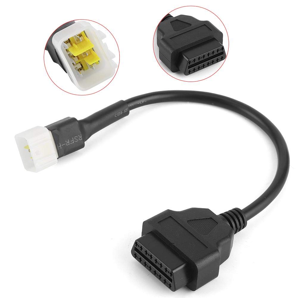 Diagnostics 6 Pin to OBD2 16 Pin Adaptor Cable OBD2 Diagnostic Adapter Motorcycle Fault Detection Connector Fits for Sinnis