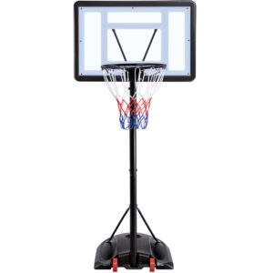 yaheetech portable basketball hoop backboard system removeable adjustable basketball hoop & goals outdoor/indoor 7.2-9.2ft adjustable height basketball set for youth