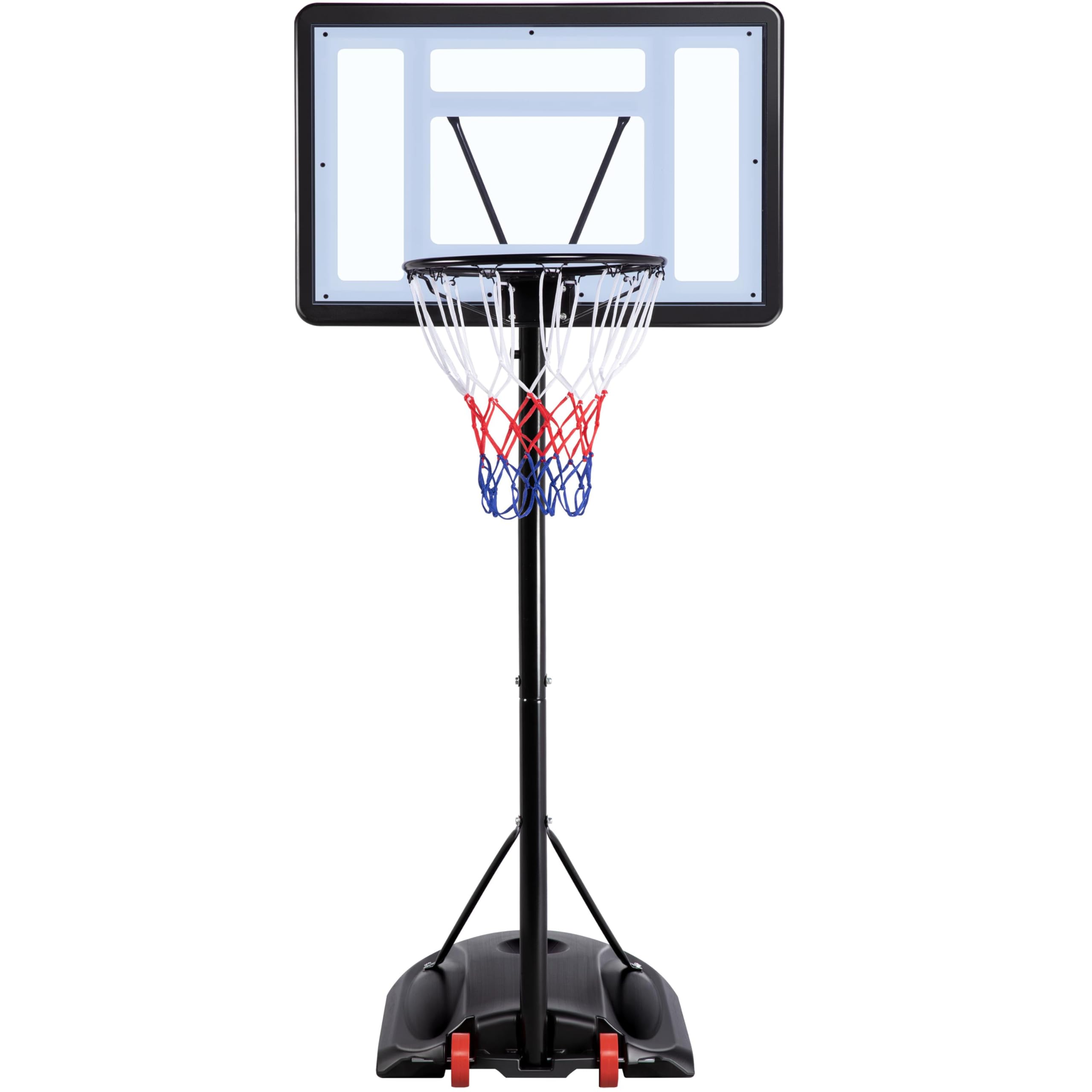 Yaheetech Portable Basketball Hoop Backboard System Removeable Adjustable Basketball Hoop & Goals Outdoor/Indoor 7.2-9.2ft Adjustable Height Basketball Set for Youth