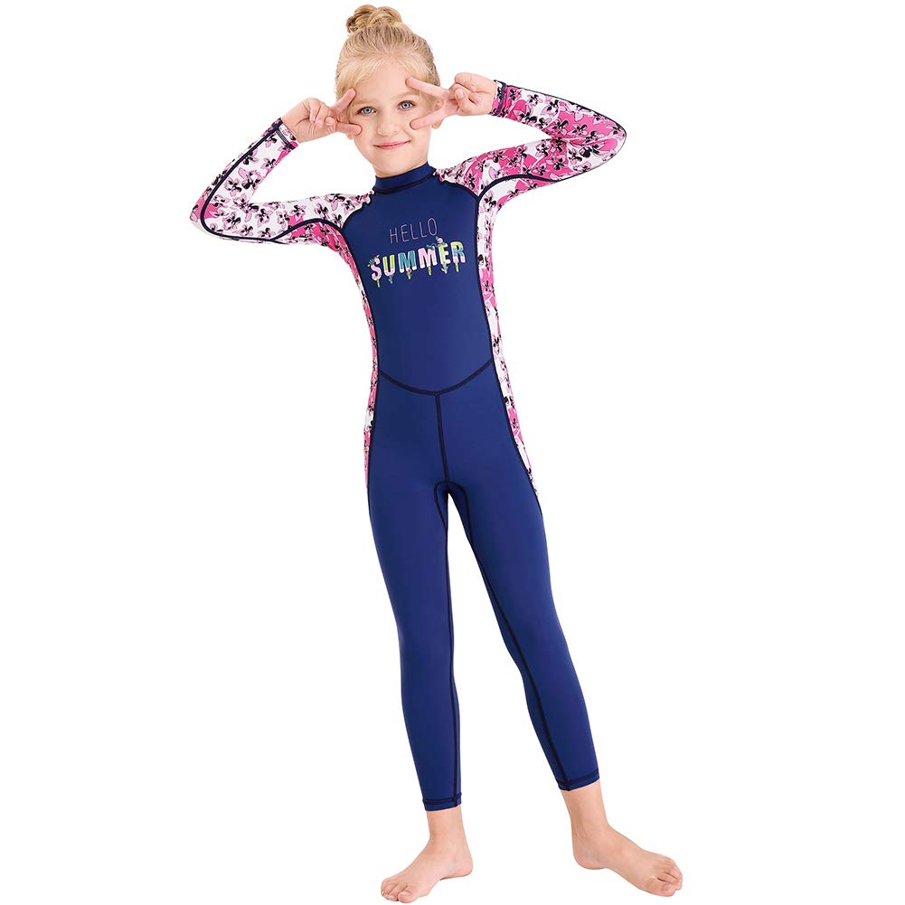 Full Body Kids Swimsuit One Piece Rash Guard Long Sleeve Wetsuit Skin for Girls Boys