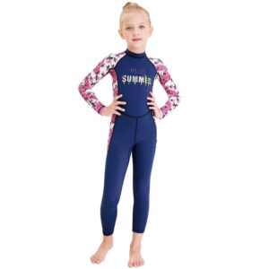 Full Body Kids Swimsuit One Piece Rash Guard Long Sleeve Wetsuit Skin for Girls Boys