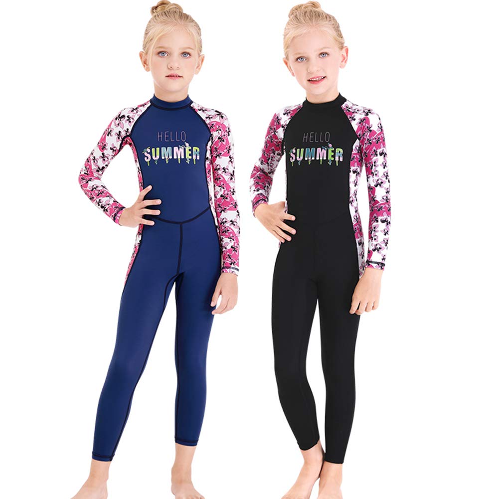 Full Body Kids Swimsuit One Piece Rash Guard Long Sleeve Wetsuit Skin for Girls Boys