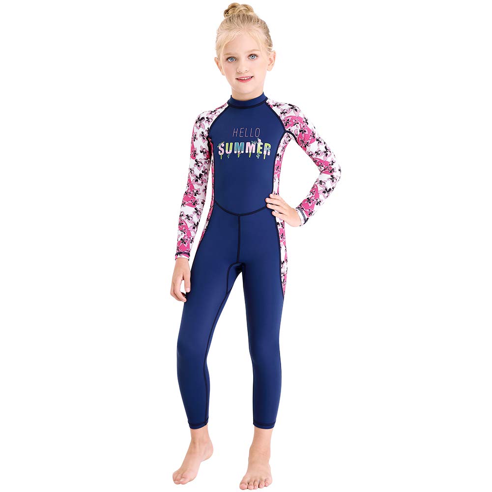 Full Body Kids Swimsuit One Piece Rash Guard Long Sleeve Wetsuit Skin for Girls Boys