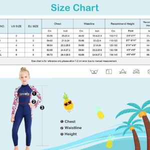 Full Body Kids Swimsuit One Piece Rash Guard Long Sleeve Wetsuit Skin for Girls Boys