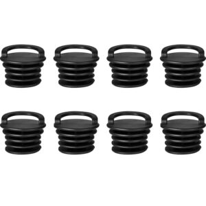 Outus Kayak Scupper Plugs Canoe Boat Scupper Stopper Plugs Bungs Replacement for Kayak Canoe Boat Drain Holes, Black (8 Pieces)