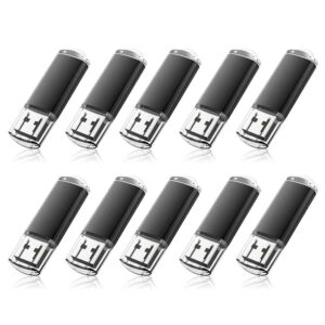 raoyi 20 pack 16gb usb flash drive bulk usb 2.0 memory stick thumb drive pen drive bundle-black