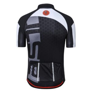 Cycling Jersey Men Bike top Short Sleeve MTB Shirt Zip Mountain Road Clothing Bicycle Summer Team Sports Riding Racing Cycle Jersey Quick Dry Black M