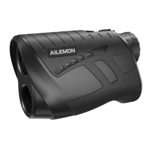 ailemon 6x golf/hunting rangefinder rechargeable 1200y distance measuring scope with slope flaglock high-precision continuous scan (black)
