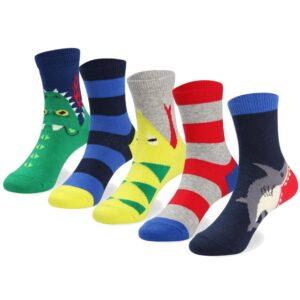 cotton day kids boys fun novelty socks colorful pattern design 8-10 years shark stripes size l (10)