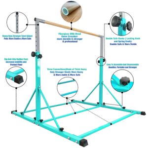 MARFULA Gymnastic Bar for Kids and Teenage Ages 3-20, 350 lbs Weight Capacity, Gymnastic Kip Bar Horizontal Bar for Gymnast, Gymnastic Training Equipment for Home and Gymnastic Center Use