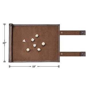 Dice Mat Dice Tray Dice Set for DND Dice, Scroll Dice Tray and Rolling Mat with Zipper Holder Works with DND D&D Dungeons & Dragons Game by PUBGAMER