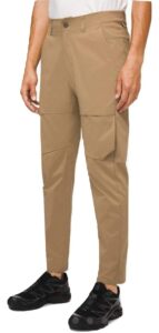 lululemon mens mile view pant 30" l bike camping hiking friendly pants water repllent -brown-size 32