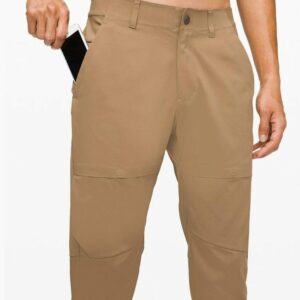 Lululemon Mens Mile View Pant 30" L Bike Camping Hiking Friendly Pants Water Repllent -Brown-Size 32