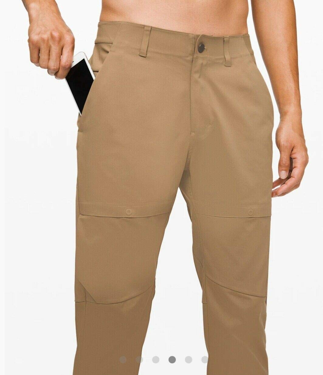 Lululemon Mens Mile View Pant 30" L Bike Camping Hiking Friendly Pants Water Repllent -Brown-Size 32