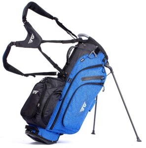 eg eagole light golf stand bag 14 way full length blue