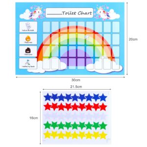 GWHOLE 2 Pack of Unicorn Potty Training & Toilet Training Reward Chart with 270 Star Stickers for Toddlers, Boys, Girls