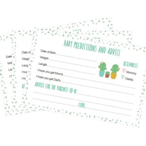 Cactus Predictions and Advice Baby Shower Cards - 24 count