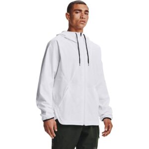 under armour woven windbreaker t-shirt, white (100)/white, xx-large