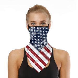 Unisex Bandana Face Mask with Ear Loops Balaclava Neck Gaiter UV Sun Mask Headwear Motorcycle Face Mask Riding Fishing (ME-012E)