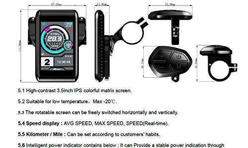 Programmable, 700C 5000W Rear Wheel Electric Bike Conversion Kit, 72V 100A Sine Wave Programmable Controller, TFT Display System, Disc Brake,5000W Brushless gearless Motor, (700C Rear)