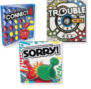 classic connect 4, classic sorry!, & classic trouble [exclusively bundled by brishan]