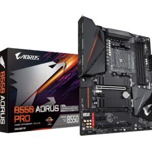 GIGABYTE B550 AORUS PRO (AM4 AMD/B550/ATX/Dual M.2/ SATA 6Gb/s/USB 3.2 Gen 2/2.5 GbE LAN/ALC1220-VB/RGB Fusion 2.0/PCIe4/DDR4/Gaming Motherboard)