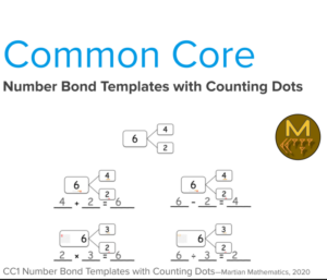 number bonds template with counting dots